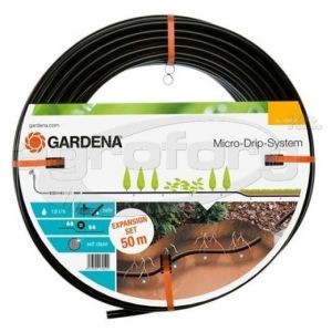 Gardena Micro-drip Gardena  csepegtetőcső 13.7 mm, 50 m, csepegtető távolság: 30cm, +telepítő készlet Micro-drip