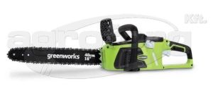 Greenworks Láncfűrész akkumulátoros Greenworks GD40CS40 40 v, 3/8-1.3-56 szemes, akku- és töltő nélkül Láncfűrész akkumulátoros